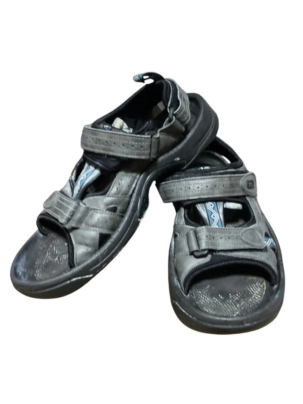 FootJoy Golf Sandals Size 10 Black Spiked Sole Adjustable Straps Outdoor Summer